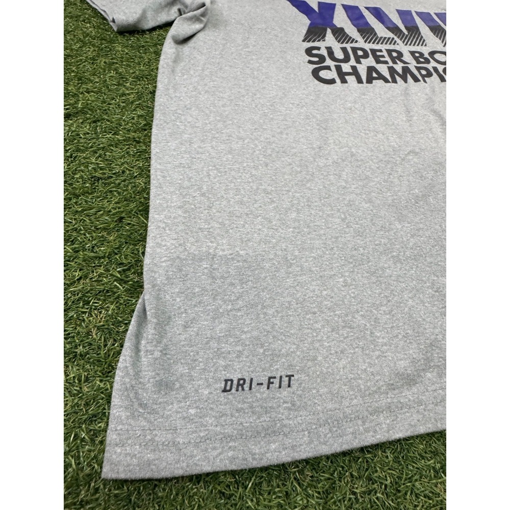 Baltimore Ravens Nike Dri-Fit Men's Shirt XL Gray Super Bowl XLVII Champions - Picture 2 of 7